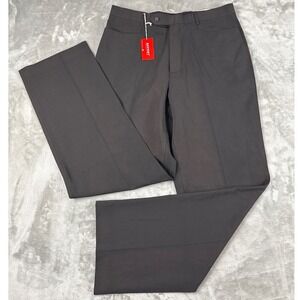 Report Collection Mens Black Stretch Straight Leg Dress Pants 33x32 NEW